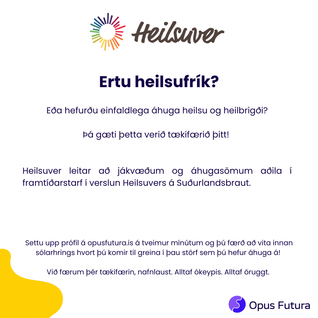 Starf í heilsuvöruverslun